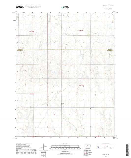 Rozel SW Kansas US Topo Map Image