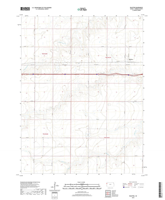 Ruleton Kansas US Topo Map Image