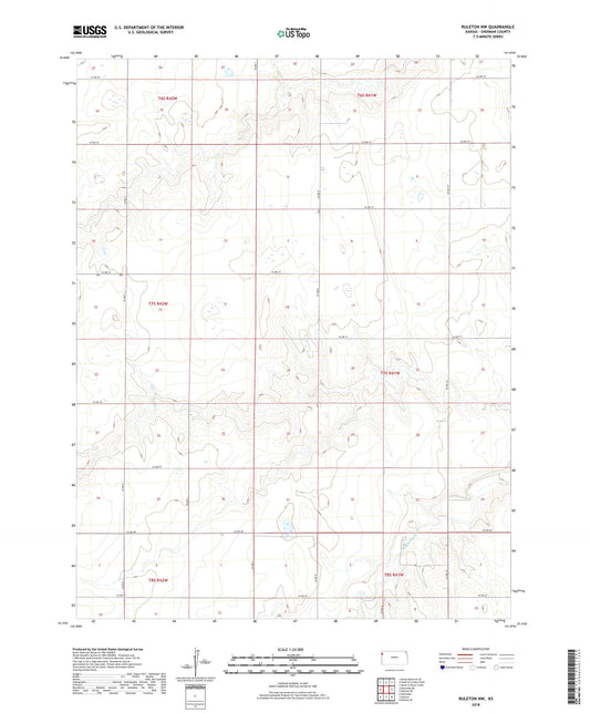 Ruleton NW Kansas US Topo Map Image