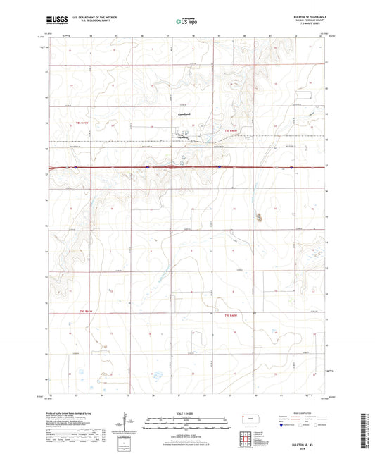 Ruleton SE Kansas US Topo Map Image