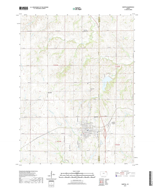 Sabetha Kansas US Topo Map Image