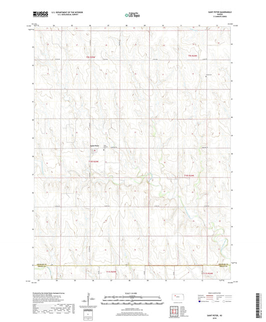 Saint Peter Kansas US Topo Map Image