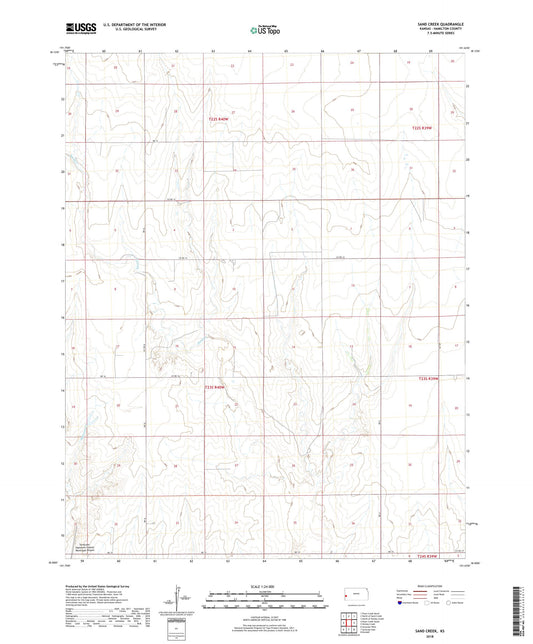 Sand Creek Kansas US Topo Map Image