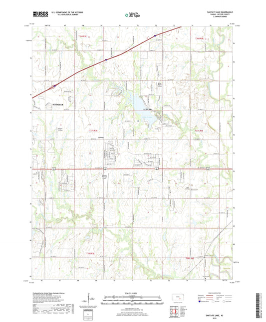 Santa Fe Lake Kansas US Topo Map Image