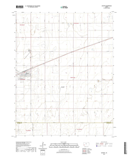 Satanta Kansas US Topo Map Image