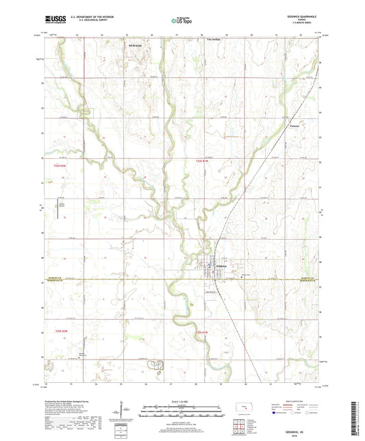 Sedgwick Kansas US Topo Map Image