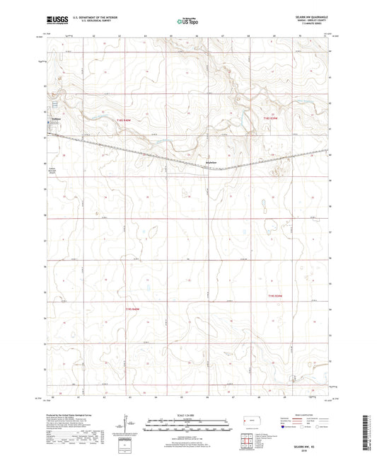 Selkirk NW Kansas US Topo Map Image
