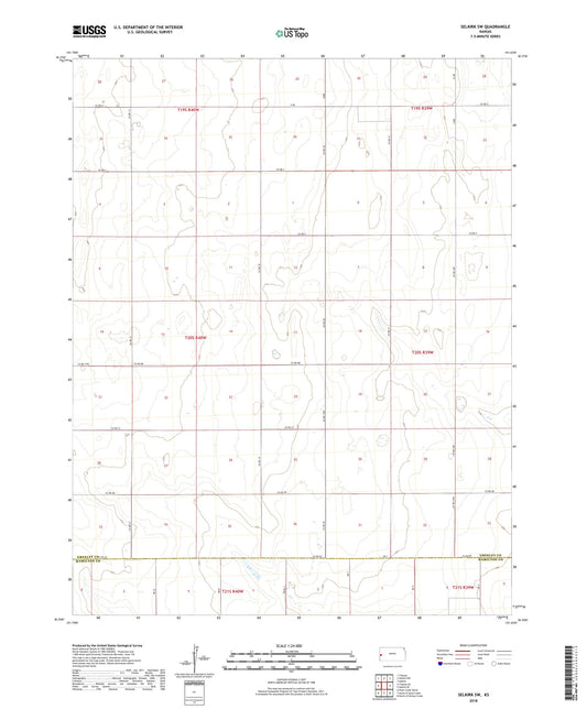 Selkirk SW Kansas US Topo Map Image
