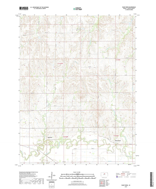 Shady Bend Kansas US Topo Map Image