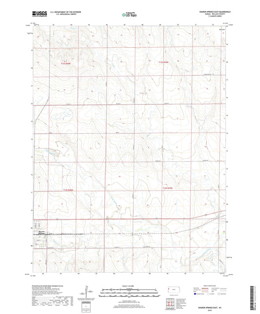 Sharon Springs East Kansas US Topo Map Image