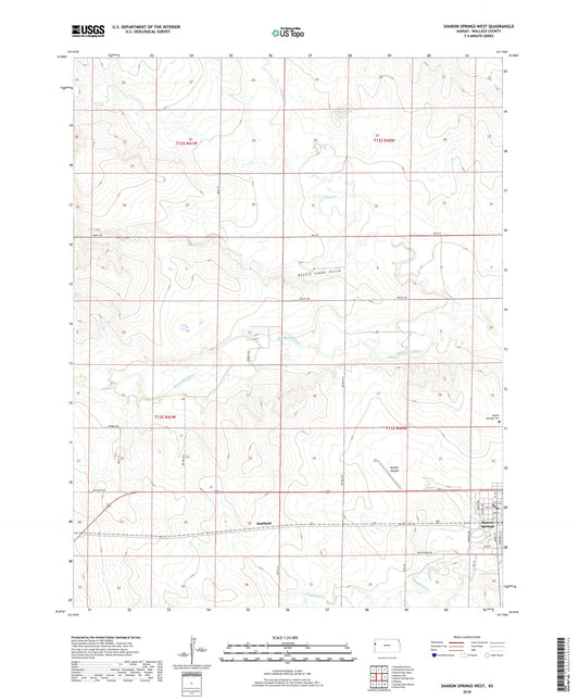 Sharon Springs West Kansas US Topo Map Image