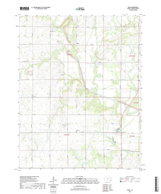 Shaw Kansas US Topo Map Image
