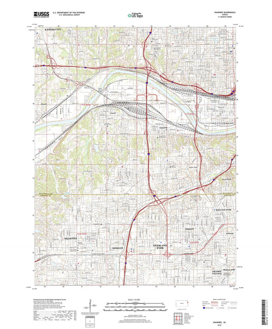 Shawnee Kansas US Topo Map Image