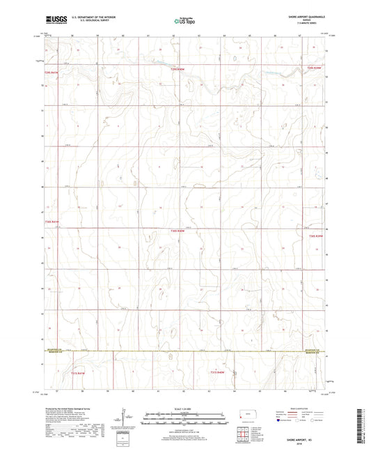 Shore Airport Kansas US Topo Map Image