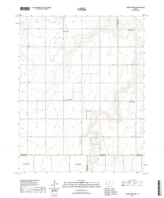Shore Airport NE Kansas US Topo Map Image