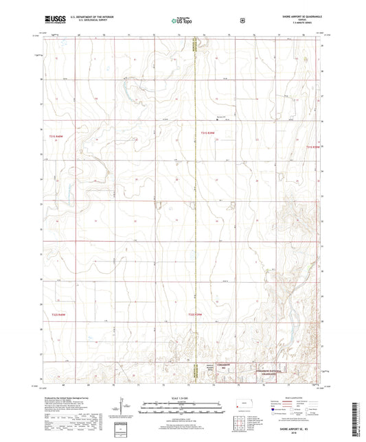 Shore Airport SE Kansas US Topo Map Image