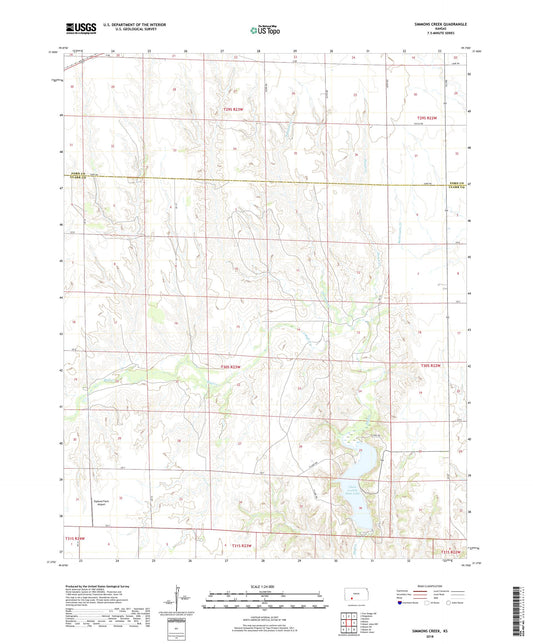Simmons Creek Kansas US Topo Map Image