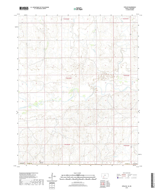 Sitka SW Kansas US Topo Map Image