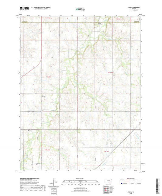 Skiddy Kansas US Topo Map Image