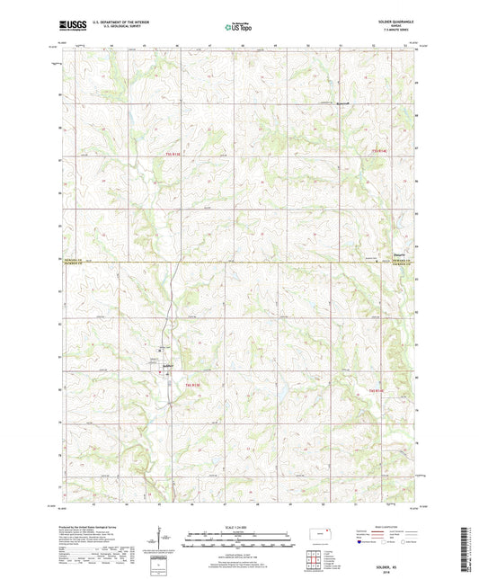 Soldier Kansas US Topo Map Image