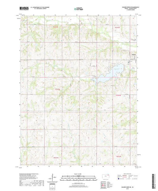 Soldier Creek NE Kansas US Topo Map Image