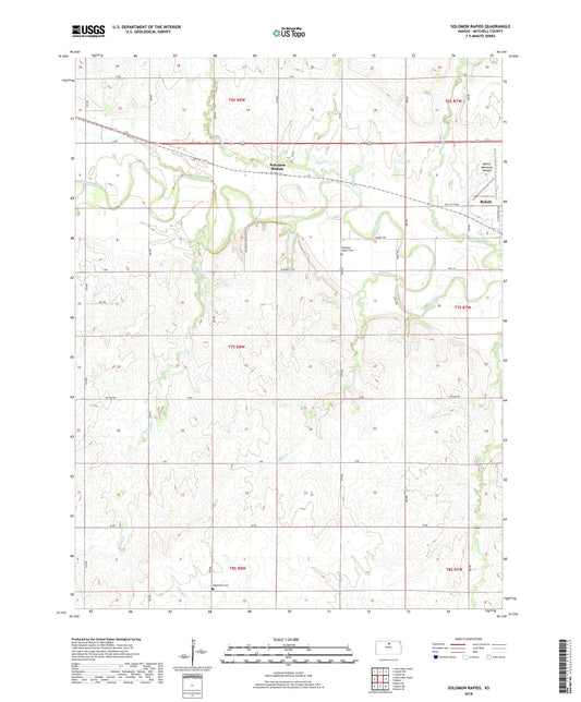 Solomon Rapids Kansas US Topo Map Image
