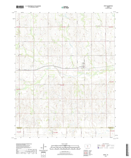 Spivey Kansas US Topo Map Image