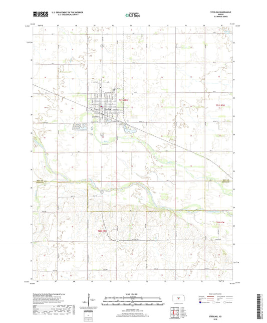 Sterling Kansas US Topo Map Image
