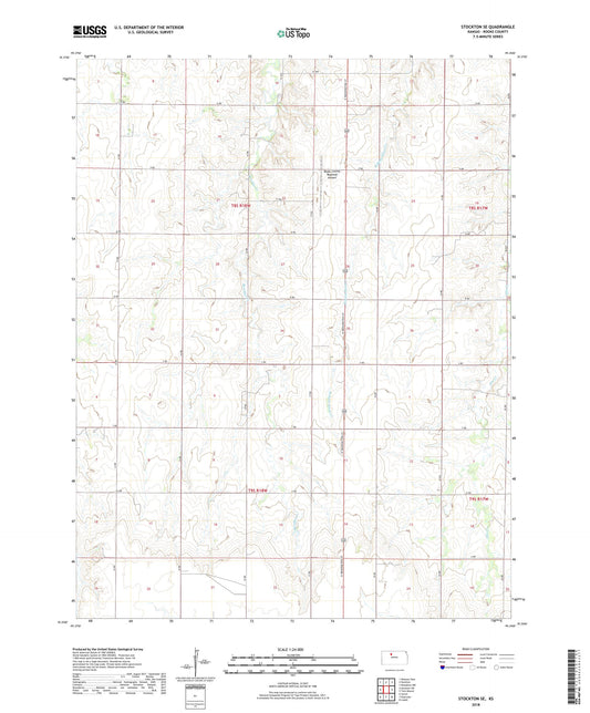 Stockton SE Kansas US Topo Map Image