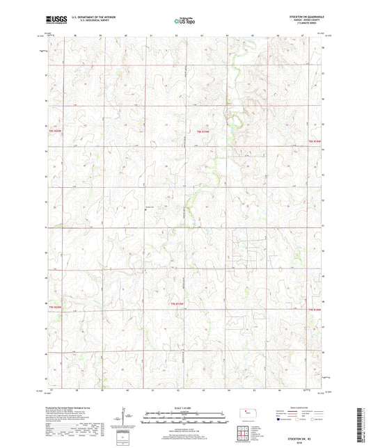 Stockton SW Kansas US Topo Map Image