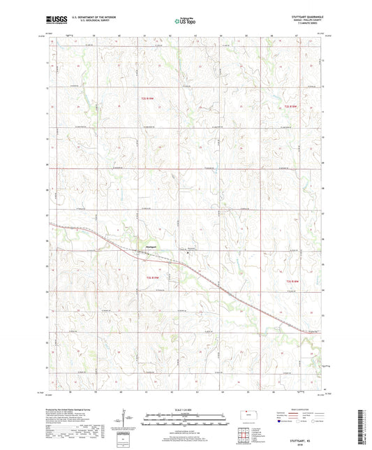 Stuttgart Kansas US Topo Map Image