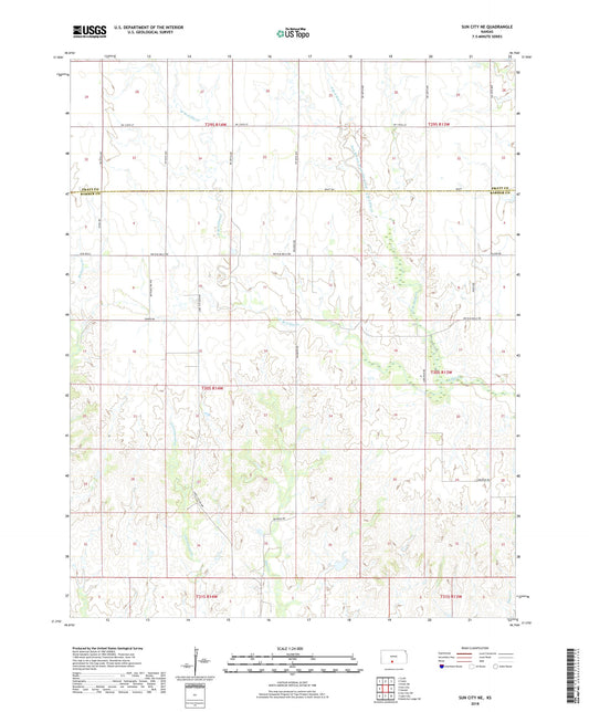 Sun City NE Kansas US Topo Map Image