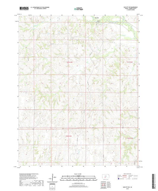 Sun City SW Kansas US Topo Map Image