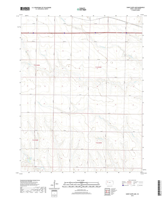 Sunny Slope Lake Kansas US Topo Map Image