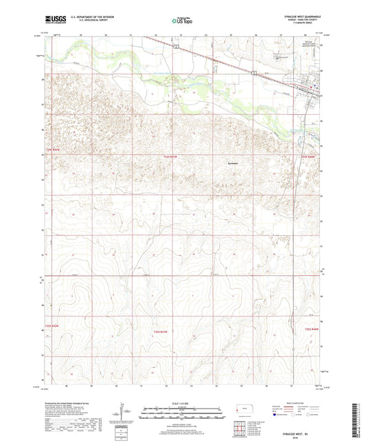 Syracuse West Kansas US Topo Map Image