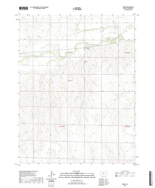 Timken Kansas US Topo Map Image