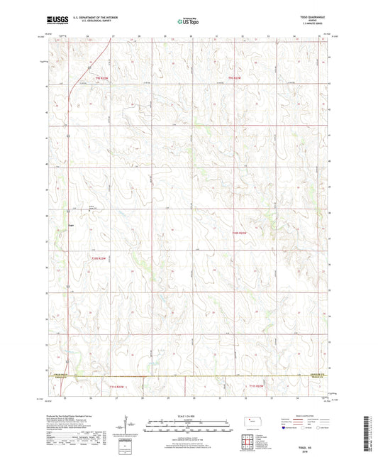 Togo Kansas US Topo Map Image