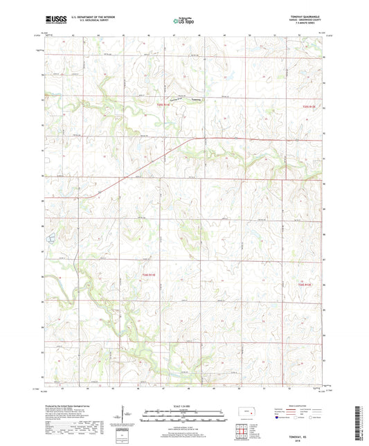 Tonovay Kansas US Topo Map Image