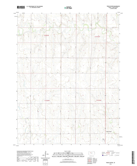 Trego Center Kansas US Topo Map Image