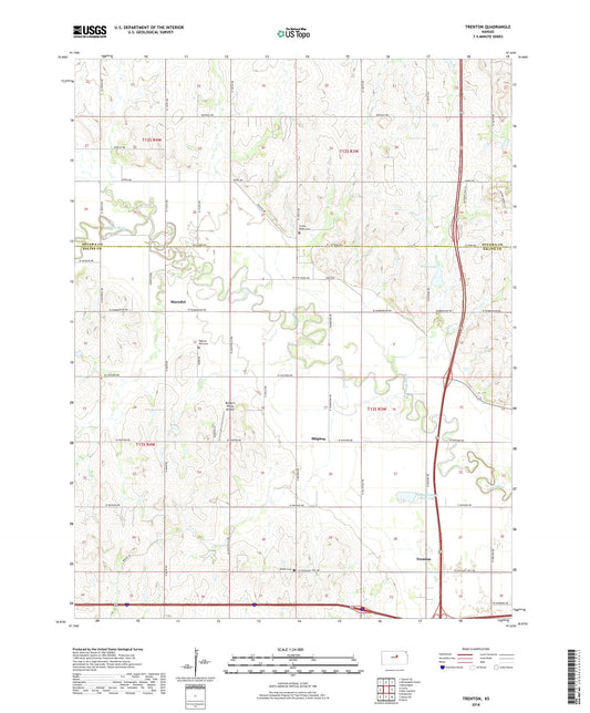 Trenton Kansas US Topo Map Image