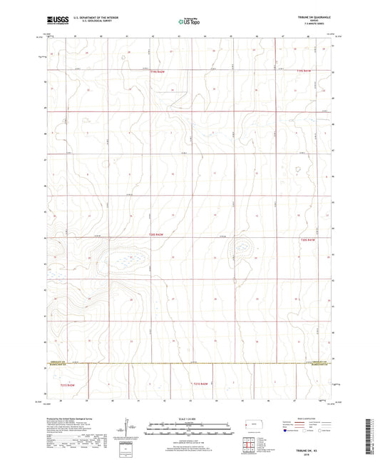 Tribune SW Kansas US Topo Map Image