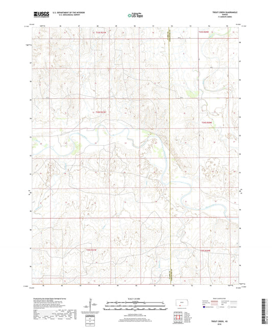 Trout Creek Kansas US Topo Map Image