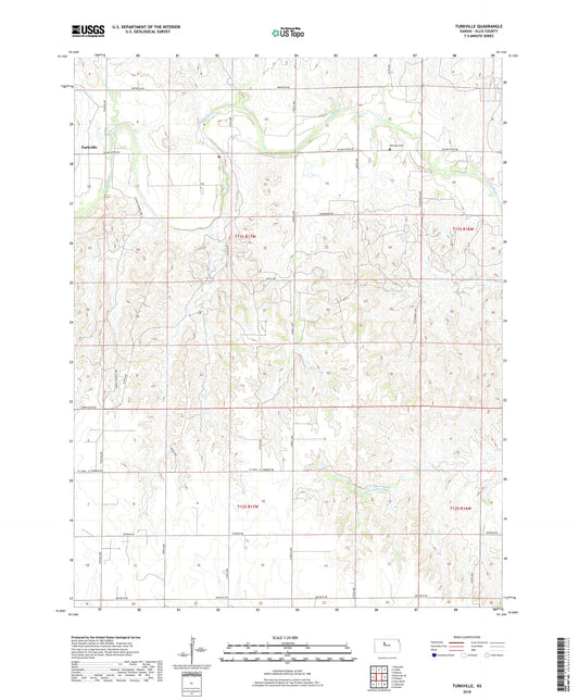 Turkville Kansas US Topo Map Image