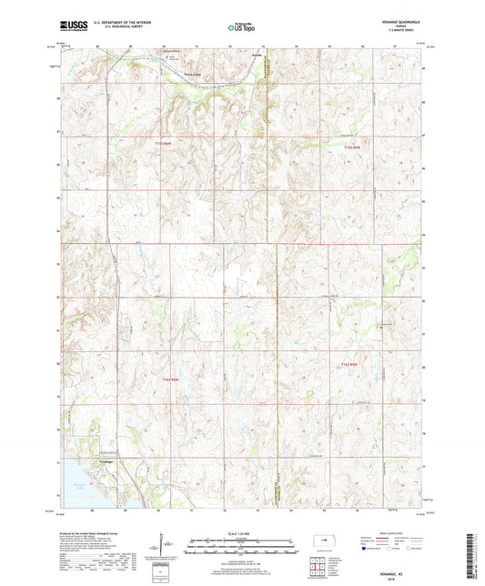 Venango Kansas US Topo Map Image