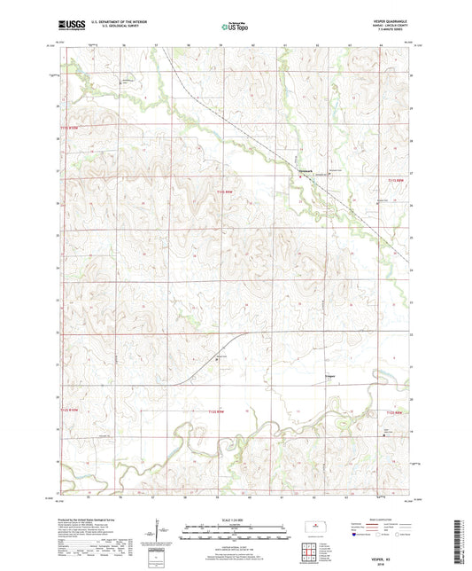 Vesper Kansas US Topo Map Image