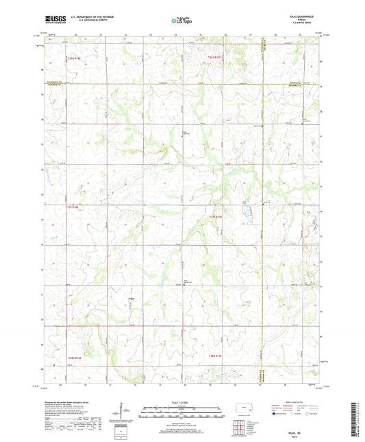 Vilas Kansas US Topo Map Image