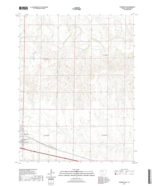 WaKeeney East Kansas US Topo Map Image