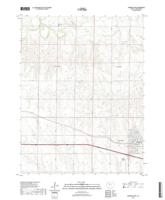 WaKeeney West Kansas US Topo Map Image