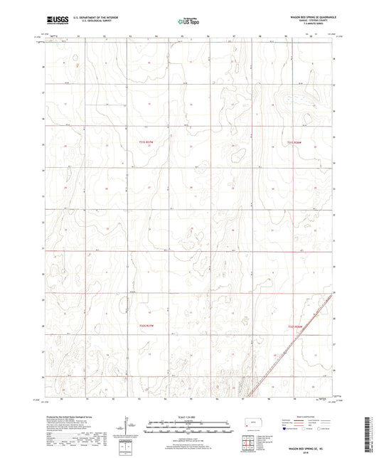 Wagon Bed Spring SE Kansas US Topo Map Image