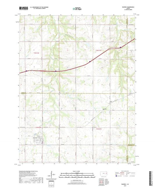 Waverly Kansas US Topo Map Image